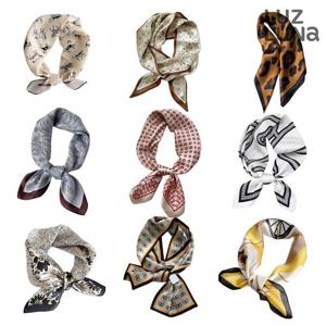 [루즈루나] 여성 쁘띠 방도 도트 사각 실크 간절기 스카프