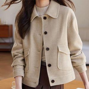 [패션시그널] 아웃포켓 버튼라인 모직자켓 20A12A