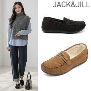 [잭앤질]잭앤질 털안감 큐빅장식 경량 로퍼(JD5715)