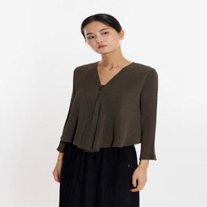 [플리츠미][최초가 159000원] 오블리크 라인 와플 오픈 가디건_PPCDF125005