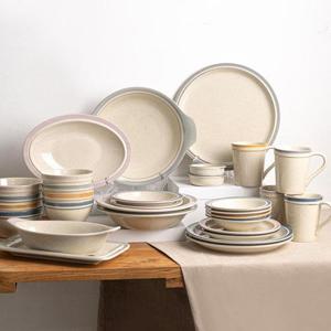 게이또 일라 파스텔 점박이 접시 그릇 4인 한식 홈 식기세트 31P