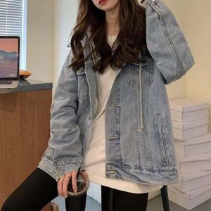 [셀럽하우스]연청 YGEG1682 데님자켓 후드 탈부착 투인원 아우터