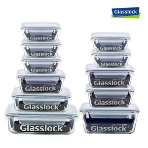 글라스락 유리글라스 밀폐반찬용기 직사각 11조22P세트