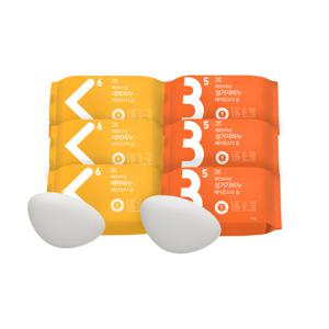 세탁비누 과탄산소다 솝 160gx3+설거지비누 베이킹소다 솝 120gx3