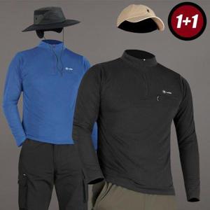 [스타일준]1+1 남성 쿨 아이스 티셔츠 남자 냉감티 여름 얇은 긴팔티 쿨 냉감 작업복 등산복 상의 집업