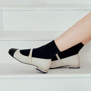 [정상가 159,000원] 엘칸토 여성 투톤 메리제인 플랫 2cm LCWD05I413