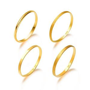 갤러리아_순금 반지 24K 유광 무광 엥게이지 평반지 0.75g 택1