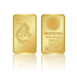갤러리아_대한민국금거래소 청뱀 순금 골드바 1.875g_고급케이스