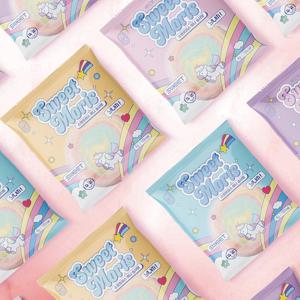 [스윗모리스] 비정제원당 레인보우 미니 솜사탕 4g x 24개 / 어린이집 유치원 생일