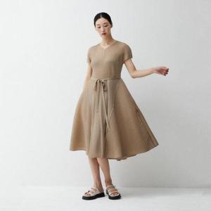 [플리츠미][플리츠미] 캡 슬리브 플레어 원피스_EPOPM124B42