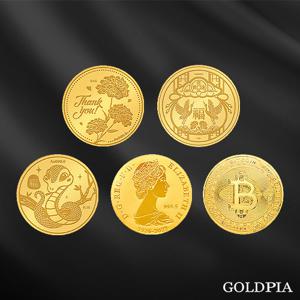 [골드피아] 24K 순금 코인 0.1g (순도 999.9)