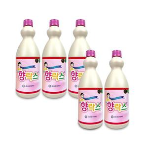서연 향락스(1L)-5개 살균 표백제 배수관 화장실청소 곰팡이 섬유얼룩제거