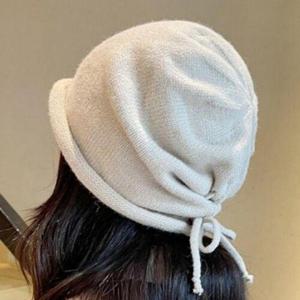 [끌레아]겨울 니트비니 무지 방한 니트모자 여성 챙없는모자