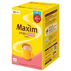 [맥심]동서 맥심 모카골드 라이트 커피믹스 180T (160T+20T) 스틱 (33650562)