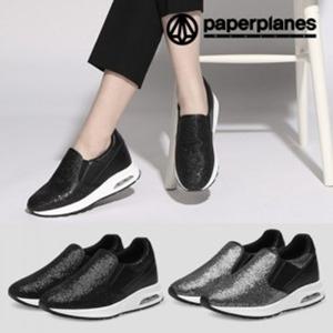 [무료배송][Mooda] 국내산 키높이(5cm) 고탄성 여성 Air-슬립온슈즈