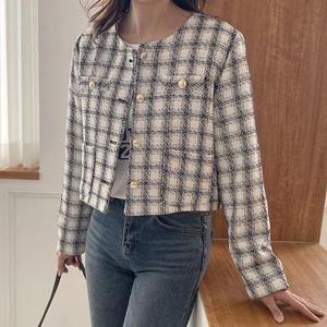 [에이치스타일](DK)엘라크롭트위드JK 봄여성자켓 여자아우터