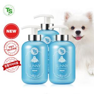 TS써니애견샴푸 500g x 3통 식물유래추출물, 동물 의약외품, 무첨가시험성적서