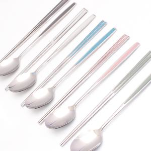 웨이브 세라믹 수저 세트 (1벌) 국내생산 국산스텐 스텐304