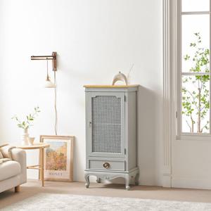 [더리체] 올리 그레이 라탄 장식장