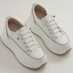 [더힐슈즈] 가죽 키높이 여성여자 슬립온 운동화 스니커즈 6cm sjperu-S134