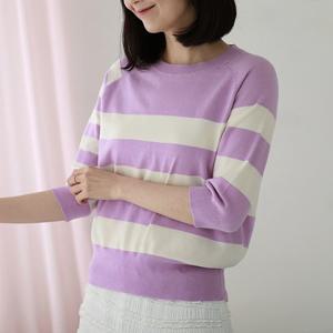 [웬디즈갤러리]르세 스트라이프 7부 니트 MKN108