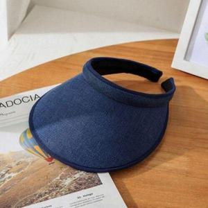 [끌레아]심플 캐주얼 넓은 챙 블루 와이드 썬캡 여름 모자 여성썬캡 여자썬캡 예쁜썬캡 자외선