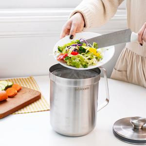 인블룸 완벽밀폐 스텐 음식물 쓰레기통 3L