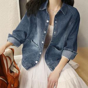 [써니 패션] 여자 여성 오버핏 봄 가을 데님 청 자켓