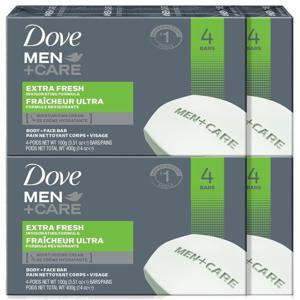 [도브 남성 비누] 맨 플러스 케어 엑스트라 프레쉬 바 100g  16개 / 대용량 고성능 다용도