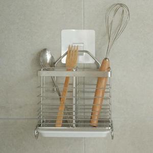 걸이형 스테인레스 수저꽂이 물빠짐 사각 수저통