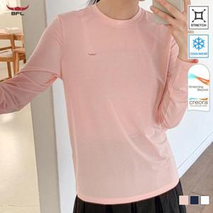 [이삐다]BFL 여성 크레오라 고스판 냉감 라운드 긴팔티셔츠 쿨이너티 S2ERTS-102W
