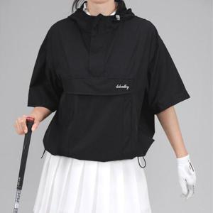 로로얼로이 골프 에어로핏 세미 오버핏 후드 반팔 아노락 여성골프웨어