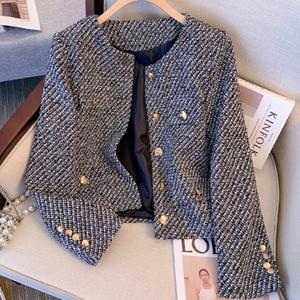 [블랙퀸] 너트칸 금장버튼 트위드 자켓 blk003890