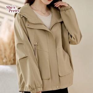 [쉬즈프리티] 클릭후드윈드점퍼 L까지_여성점퍼