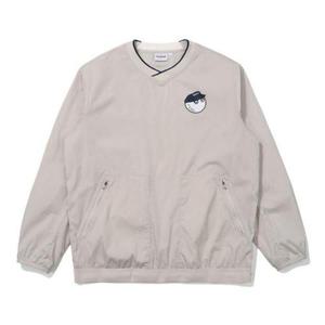 [말본]말본골프긴팔 CQK M5121PPI02GBE 브이넥 우븐 피스테 GREYISH BEIGE (MAN)