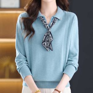 [몽벨리즈]델리스카프셔츠카라니트 mde2302726