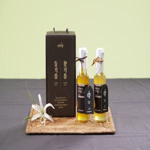 [합천왕후시장] 고소한마을 참기름 180ml +들기름 180ml [국내산]