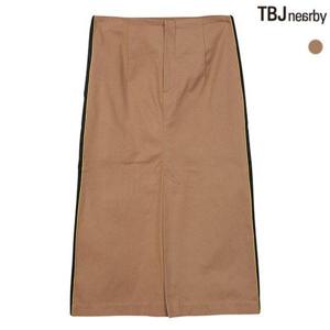 [티비제이]여성 코튼 사이드테이핑 롱스커트(T192SK930P)