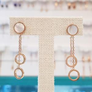 볼라레 세이브존01 써지컬스틸 자개귀걸이 SSE544