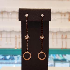 볼라레 세이브존01 여자친구생일선물 큐빅 써지컬 롱 드롭귀걸이 SSE492