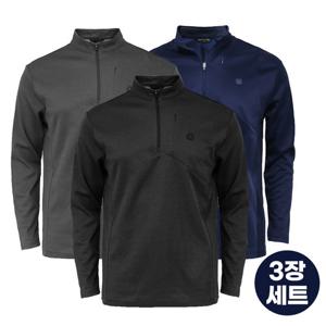 [1+1+1] 봄 오픈 초특가 남성 멜란지 콘솔 반집업 티셔츠