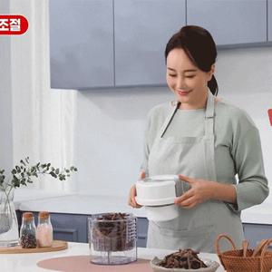 [하이로] 빅스텐 대용량 짤순이 2.4L (스텐망+유청분리기) 1개 오이지 채소 나물 야채 탈수기