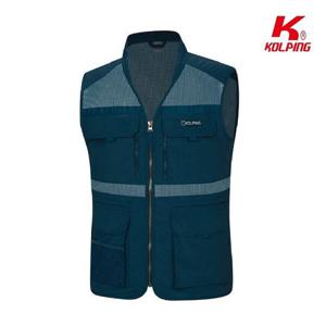 [콜핑]콜핑 남성용 봄 간절기 메쉬 반네크라인 라운드 V넥 조끼_SC