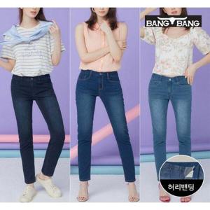 [뱅뱅][뱅뱅] 여성 썸머 슬림핏 스판 데님 3종세트