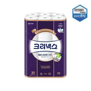 [크리넥스]크리넥스 3겹 데코&소프트 30M 30롤 0125803