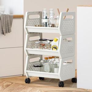 멀티트롤리3단 수납정리함 다용도수납함 탕비실정리 WE4D06D