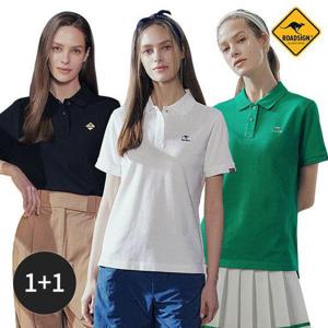 [로드사인][1+1] 로드사인 여성 로고 PK 면 반팔 티셔츠 2종세트