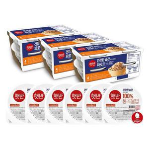 [CJ] 햇반 라이스플랜 파로통곡물밥 190g x12개+통곡물밥 130g x6개
