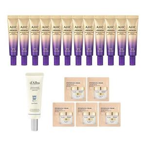 [AHC]AHC 아이크림 시즌13 12ml x12 + 달바 워터베리어 선앰플 50ml + 샘플5매