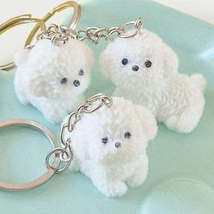 [에이치플러스몰]C타입 재입고 비숑 강아지 열쇠고리 자동차 키홀더 가